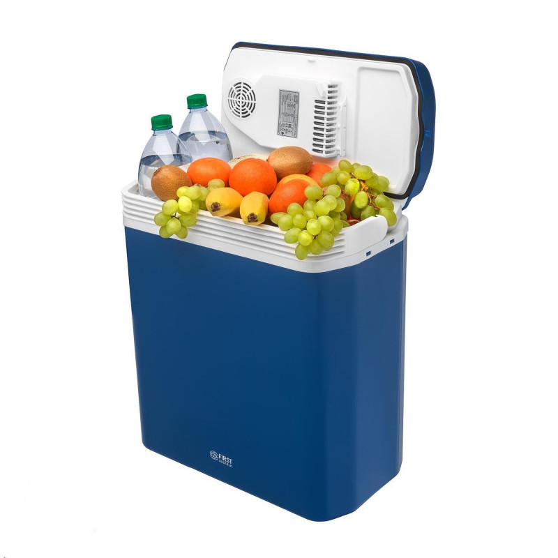 First Austria FA-5170-4-BU Electric Cooler, 58W, 24 L, Energy Class E, 2 settings, Internal divider, 12/220/240 V, Blue/White