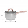 Σετ κατσαρόλες και τηγάνια Kinghoff KH 1765, 12 h, επαγωγή, Inox/ροζ χρυσό