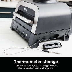 Електрическа скара Ninja DG551EU, 1760W, 6 режима на готвене, Фритюрник 4 л, Съд за готвене 4 л, Инокс/черен