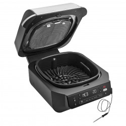 Friteuza cu aer cald si grill 5in1 Ninja Foodi Smart EG351EU, 1760W, 5.7 L, Pana la 4 portii, 5 moduri, Cyclonic Air, Smart Cook, Acoperire ceramica, Negru/Inox