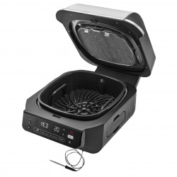 Friteuza cu aer cald si grill 5in1 Ninja Foodi Smart EG351EU, 1760W, 5.7 L, Pana la 4 portii, 5 moduri, Cyclonic Air, Smart Cook, Acoperire ceramica, Negru/Inox