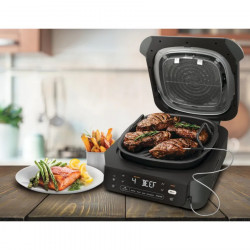 Ninja Foodi Smart EG351EU 5-in-1 Hot Air Fryer and Grill, 1760W, 5.7 L, Up to 4 Servings, 5 Modes, Cyclonic Air, Smart Cook, Ceramic Coating, Black/Stainless Steel