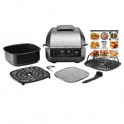 Ninja Foodi Smart EG351EU 5-in-1 Hot Air Fryer and Grill, 1760W, 5.7 L, Up to 4 Servings, 5 Modes, Cyclonic Air, Smart Cook, Ceramic Coating, Black/Stainless Steel