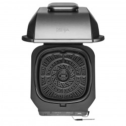 Ninja Foodi Smart EG351EU 5-in-1 Hot Air Fryer and Grill, 1760W, 5.7 L, Up to 4 Servings, 5 Modes, Cyclonic Air, Smart Cook, Ceramic Coating, Black/Stainless Steel