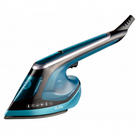 Gőzölős vasaló 2in1 Oliver Voltz OV51051C, 1800 W, 180 ml, Kerámia lemez, Függőleges vasalás, Termosztát, Automatikus kikapcsolás, Türkiz színű.