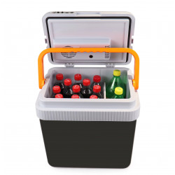 Lada frigorifica Oliver Voltz OV51448A24, 24 L, DC 12V/220-240V, Incalzire 50°C, Racire 13-18°C, Gri/Portocaliu