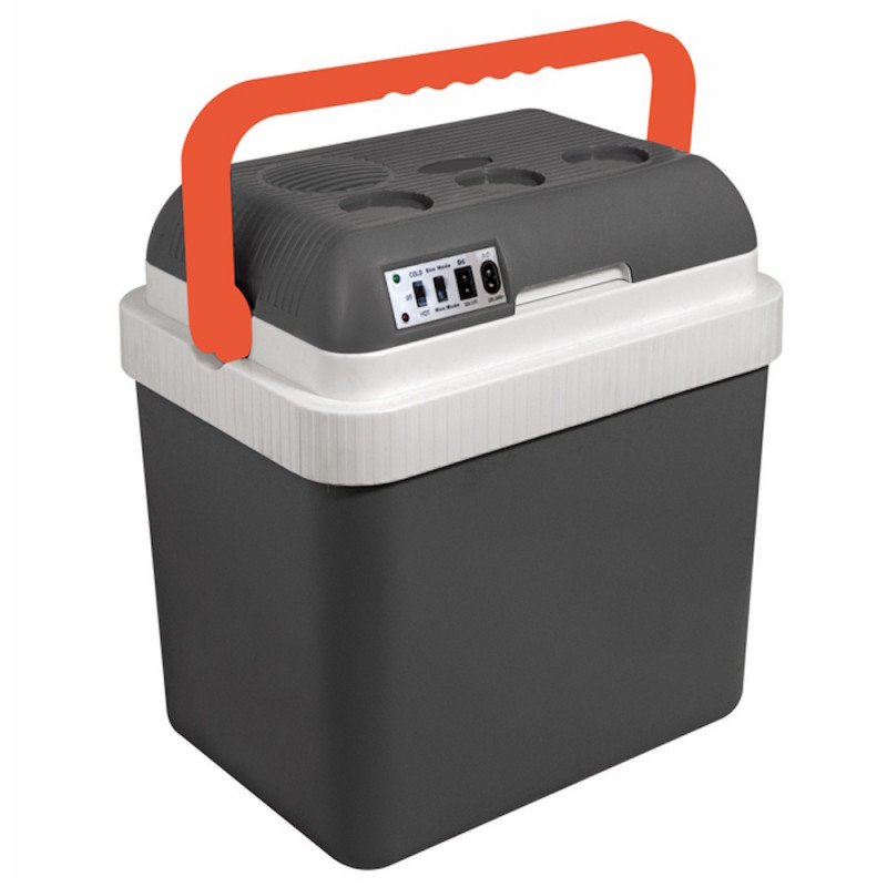 Oliver Voltz OV51448A24 Cooler, 24 liters, DC 12V/220-240V, Heating 50°C, Cooling 13-18°C, Gray/Orange