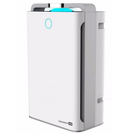 Пречиствател с овлажнител на въздух 2в1 Oberon 488, Wi-Fi, 85W, За до 60 м2, 488 м3/ч, 8 скорости, Йонизация, Дистанционно, Тъчскрийн, Бял/черен