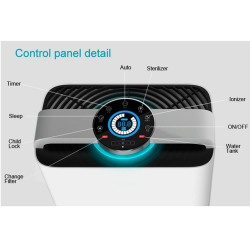 Oberon 488 2-in-1 Air Purifier and Humidifier, Wi-Fi, 85W, For up to 60 m², 488 m³/h, 8 speeds, Ionization, Remote Control, Touchscreen, White/Black