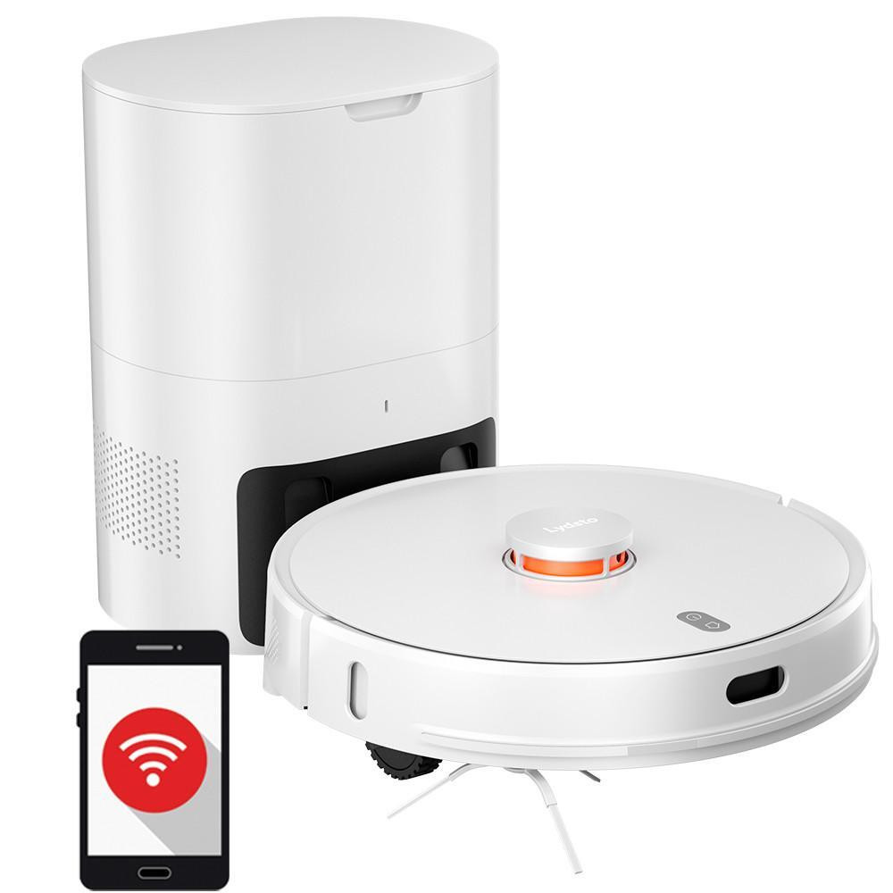 Прахосмукачка робот Xiaomi LYDSTO R1 Pro, 50W, Li-ion 5200 mAh, 3000 Pa, Wi-Fi, Мокро/сухо, Автоматично събиране на отпадъци, Автономия до 200 мин, Черен