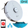 Aspirator robot MAGNUM ONE, Li-Ion 2600 mAh, 30 W, 2700 Pa, Curatare uscata si umeda, Filtrare în 3 etape, Wi-Fi, Control vocal, Alb