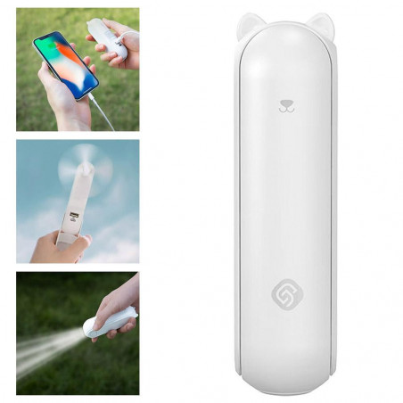 Вентилатор, фенерче и преносима батерия 3в1 Thermo Xiaomi, 4х3.3х12 см, Бял