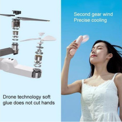 Ventilator, lanterna si baterie portabila 3in1 Thermo Xiaomi, 4x3.3x12 cm, Alb