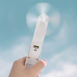 Вентилатор, фенерче и преносима батерия 3в1 Thermo Xiaomi, 4х3.3х12 см, Бял