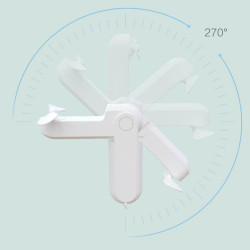 Ventilator, lanterna si baterie portabila 3in1 Thermo Xiaomi, 4x3.3x12 cm, Alb