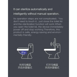 Автоматичен уред/робот за дезинфекция на повърхности Xiaomi Xiaoda, Li-Ion 3600 mAh, UV светлина и озон, 99.9% стерилизация, LED индикатори, Бял