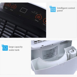 Влагоабсорбатор Attractive TRITON 10, 175W, 1.8 л, 10л/24ч, R290, Таймер, Автоматичен дефрост, Сензор за влажност, Бял/черен