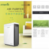 Attractive Oberon 350 Air Purifier, 85W, For up to 65 m², 350 m³/h, 3 speeds, WiFi, Ionization, Smart sensors, Remote control, Touchscreen, White/Black