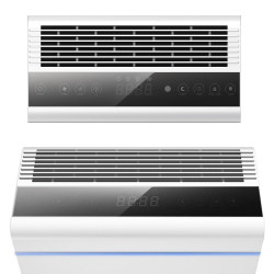 Purificator de aer Attractive Oberon 350, 85W, Pana la 65 m², 350 m³/h, 3 viteze, Wi-Fi, Ionizare, Senzori inteligenti, Telecomanda, Ecran tactil, Alb/Negru