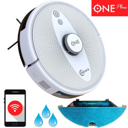 MAGNUM ONE Plus Robot Vacuum Cleaner, Li-ion 3200 mAh, 50W, 3000 Pa, 0.6 L, Wi-Fi, Voice Control, Dry/Wet Cleaning, Scheduling, HEPA, Room Recognition, White