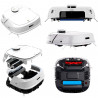 Robot aspirator Tecbot M1, Li-ion 5200 mAh, 4000 Pa, 0.5 l, HEPA, Wi-Fi, Autonomie pana la 160 min, Mop cu mop cu auto-curatare, Alb
