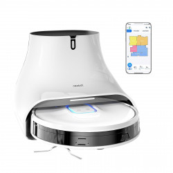 Прахосмукачка робот Neabot NoMo Q11, Li-ion 5200 mAh, Wi-Fi, 50W, 4000 Pa, 2.5 л, Сухо/мокро почистване, Миещ се HEPA филтър, Автоматично събиране на отпадъци, Бял/черен