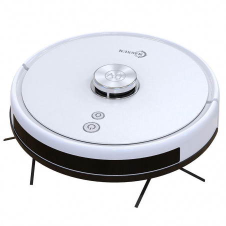 MAGNUM UV+ Robot Vacuum with UVC Sterilization Lamp, Li-ion 5200 mAh, 50W, 3000 Pa, 3 Speed Settings, Wi-Fi, Up to 280 Minutes of Run Time, For Areas Up to 250 m², White