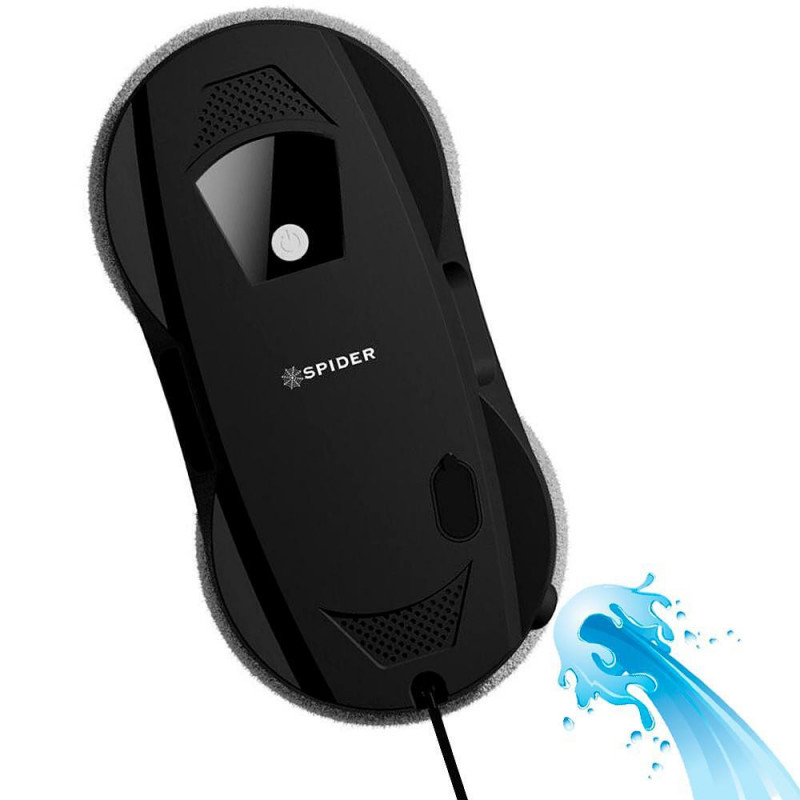 Robot curatare geamuri Spider SPRAY 1, 80W, 30 ml, 5600Pa, 3 moduri, Baterie incorporata, Pulverizare, Negru