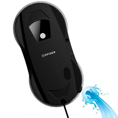 Robot curatare geamuri Spider SPRAY 1, 80W, 30 ml, 5600Pa, 3 moduri, Baterie incorporata, Pulverizare, Negru