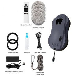 Robot curatare geamuri Spider SPRAY 1, 80W, 30 ml, 5600Pa, 3 moduri, Baterie incorporata, Pulverizare, Negru