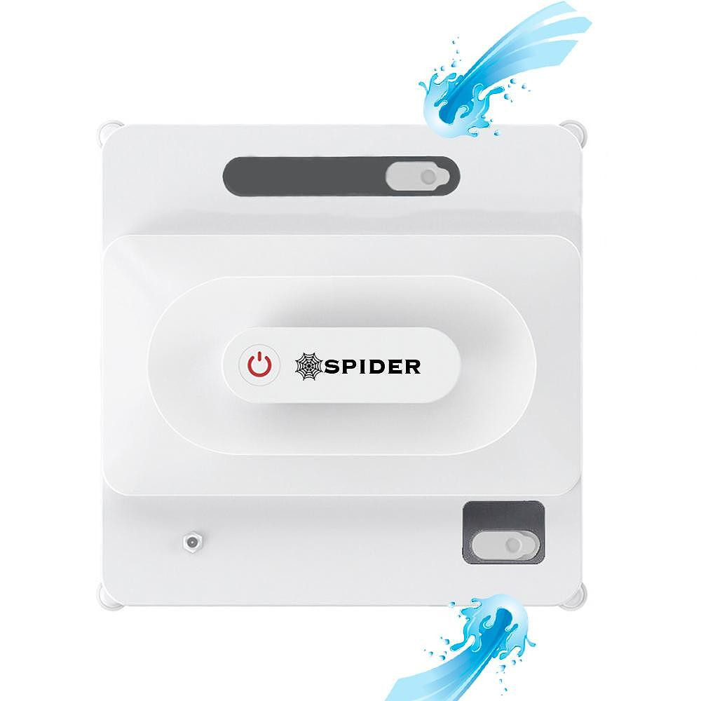Робот за почистване на прозорци Spider SPRAY 2, 75W, 50 мл, 3800Pa, 3 модела за движене, Вградена батерия, Спрей функция, Бял