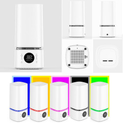 Umidificator de aer si sterilizator 2in1 Atractiv BREEZE, Pana la 40 m², 8 l, 360ml/h, 3 trepte, Ecran tactil, Ceata de apa si sterilizare, Alb