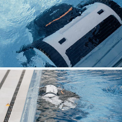 Robot cuaratare piscine fara fir Fairland X-Warrior X60, 110W, 10 Ah, SMART, Pana la 200 m², Autonomie pana la 6 h, Full-Inverter, 3D S Path, Alb