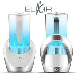 Cana pentru apa cu hidrogen Elixir, 15W, 1,6 L, Ecran tactil, 1200 PPB, Filtru inlocuibil, Alb/Gri