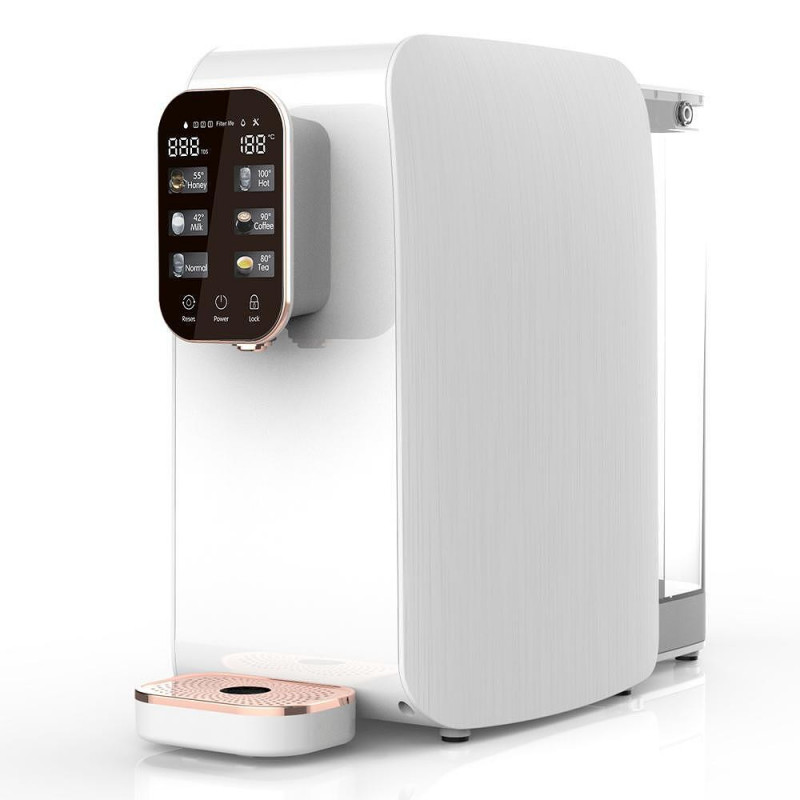 Диспенсър за пречистване и затопляне на чешмяна вода ELIXIR, 2100W, 38-99C, Обратна осмоза, Минерално обогатяване, Бял