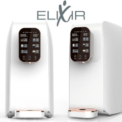Aparat pentru purificarea si incalzirea apei de la robinet ELIXIR, 2100W, 38-99°C, Osmoza inversa, Imbogaatire minerala, Alb