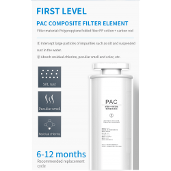 Aparat pentru purificarea, incalzirea si racirea apei de la robinet ELIXIR Pro, 2200W, 30l/h, 38-99°C, 6 trepte de incalzire, Osmoza, UVC, Hidrogen, Alb