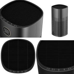 Purificator de aer atractiv OBERON 520, 50W, Pana la 62 m², Wi-Fi, 5 viteze, Temporizator, Mod de noapte, Telecomanda, Senzor inteligent de poluare, Gri inchis