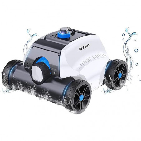 Robot curatare piscine fara fir Wybot Typhor 2 (Osprey 300 Pro), 50W, Li-Ion 6600 mAh, Pana la 120 m², Autonomie 120 min, Auto-parcare, Auto-revers, Alb