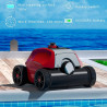 Robot curatare piscine fara fir Wybot Typhor 2 (Osprey 300 Pro), 50W, Li-Ion 6600 mAh, Pana la 120 m², Autonomie 120 min, Auto-parcare, Auto-revers, Alb