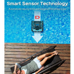 Wybot Osprey 700 (X100) Cordless Pool Cleaning Robot, Li-Ion 8800 mAh, For up to 80 m², Runtime up to 110 minutes, Auto-reverse, Self-parking, White/Black