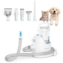 NEAKASA P2 Pro Pet Grooming Vacuum, 400W, 10,500 Pa, 2 L, 5 Attachments, 3 Suction Levels, White