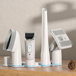 Aparat grooming animale de companie NEAKASA P2 Pro, 400W, 10500 Pa, 2 L, 5 duze, 3 trepte de aspiratie, Alb