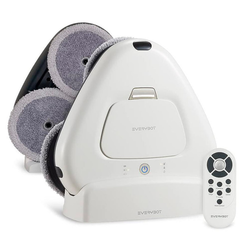 Everybot TS300 Floor Cleaning Robot, 27W, 300 ml, Wet/Dry, Run Time up to 200 min, 6 Modes, Anti-Fall/Anti-Collision Sensor, White