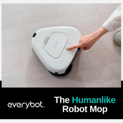 Robot curatare podele Everybot TS300, 27W, 300 ml, Umeda/uscata, Autonomie pana la 200 min, 6 moduri, Senzor anti-cadere/coliziune, Alb