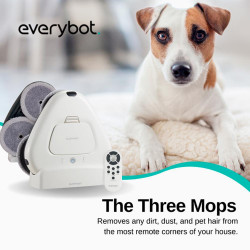Everybot TS300 Ρομποτικός καθαριστής δαπέδων, 27W, 300 ml, Υγρό/Στεγνό, Αυτονομία έως 200 λεπτά, 6 λειτουργίες, Αισθητήρας κατά της πτώσης/αντίκρουσης, Λευκό