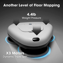 Everybot TS300 Floor Cleaning Robot, 27W, 300 ml, Wet/Dry, Run Time up to 200 min, 6 Modes, Anti-Fall/Anti-Collision Sensor, White