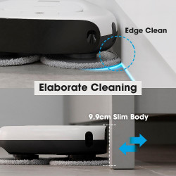 Everybot TS300 Floor Cleaning Robot, 27W, 300 ml, Wet/Dry, Run Time up to 200 min, 6 Modes, Anti-Fall/Anti-Collision Sensor, White
