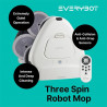 Everybot TS300 Floor Cleaning Robot, 27W, 300 ml, Wet/Dry, Run Time up to 200 min, 6 Modes, Anti-Fall/Anti-Collision Sensor, White