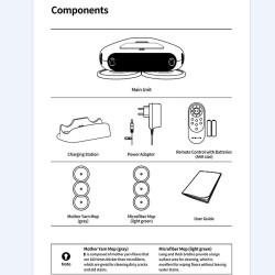Everybot TS300 Floor Cleaning Robot, 27W, 300 ml, Wet/Dry, Run Time up to 200 min, 6 Modes, Anti-Fall/Anti-Collision Sensor, White